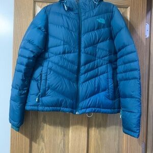 The North Face Teal and White Jacket